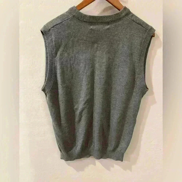 Oscar de la Renta gray vest with diamond pattern L - Picture 2 of 4